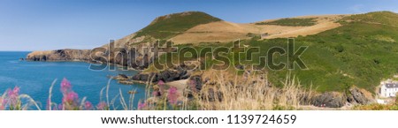 Head Land from the stunning Ceredigion Coast Path ( Cardigan Bay) Royalty-Free Stock Photo #1139724659