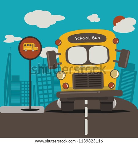 school bus vector illustration 