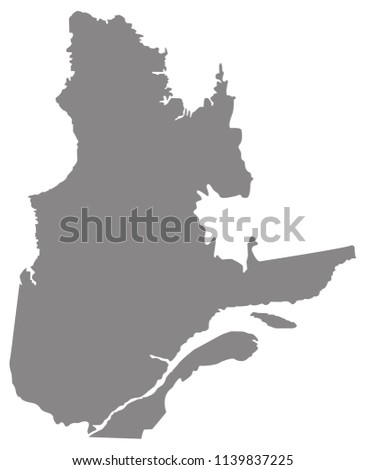 vector illustration of Quebec map 