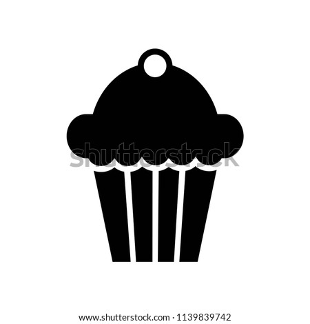 Cupcake icon vector icon. Simple element illustration. Cupcake symbol design. Can be used for web and mobile.