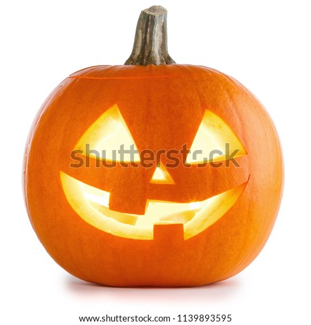 Halloween Pumpkin isolated on white background Royalty-Free Stock Photo #1139893595