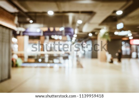 abstract blur and defocused in luxury shopping mall and retail store for background - vintage effect filter