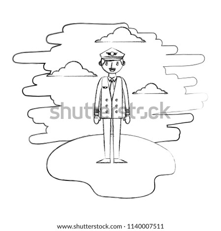airplane pilot in landscape character