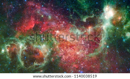 Nebula and galaxies in space. Elements of this image furnished by NASA.