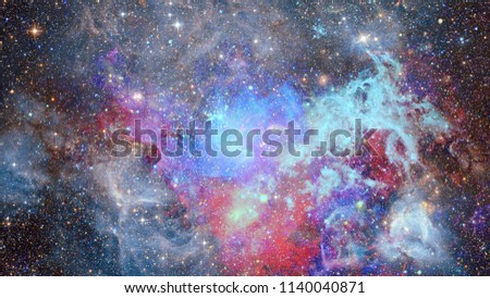 Beautiful nebula and Galaxy. Elements of this Image Furnished by NASA.