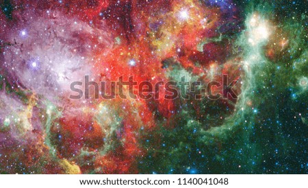 Universe filled with stars, nebula and galaxy. Elements of this image furnished by NASA.