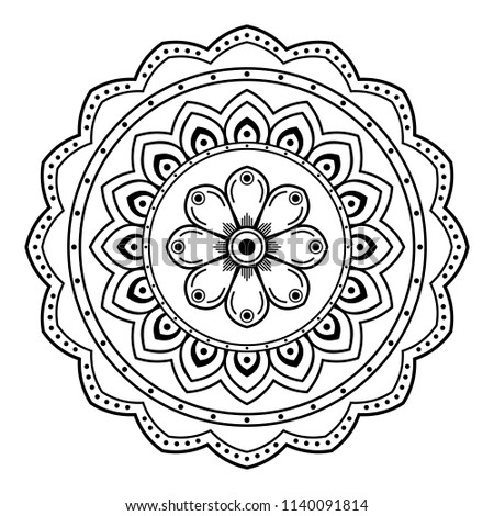 Flower Mandala, Vintage Decorative Elements, Vector Illustration EPS10