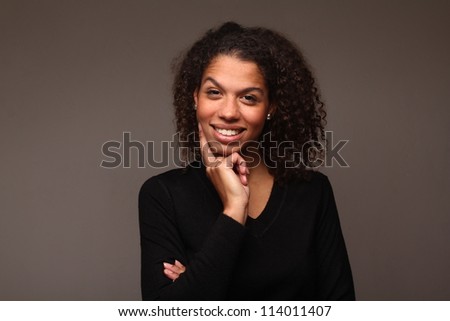Beautiful afro lady smiling