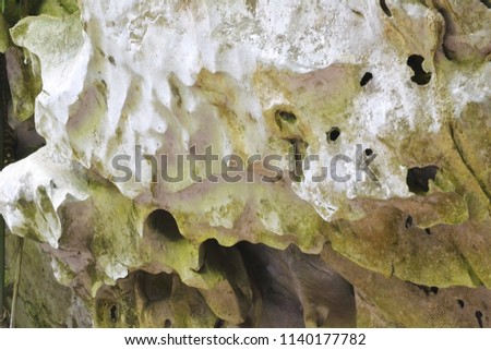 close up of cave wall, stone texture background
