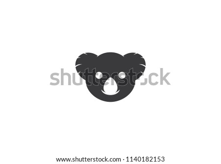 Koala logo ilustration vector template