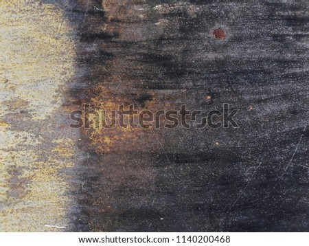 rusty metal texture with the transition from light to dark