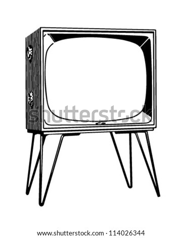 TV Set - Retro Clipart Illustration