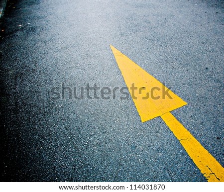 street, road, arrow direction
