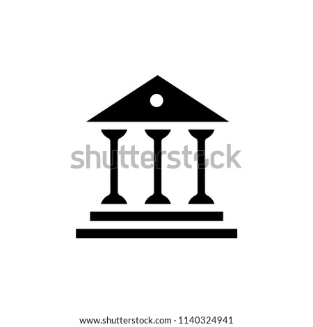 Bank icon vector logo illustration.