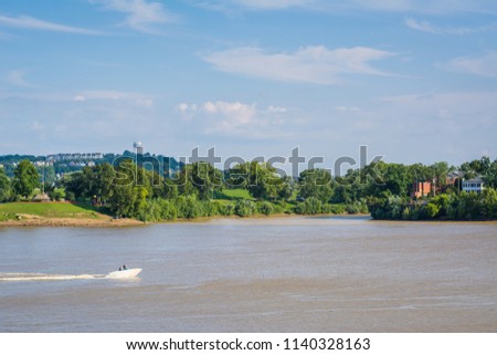 The Ohio River, in Cincinnati, Ohio