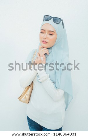 portrait of beautiful musliman asian woman