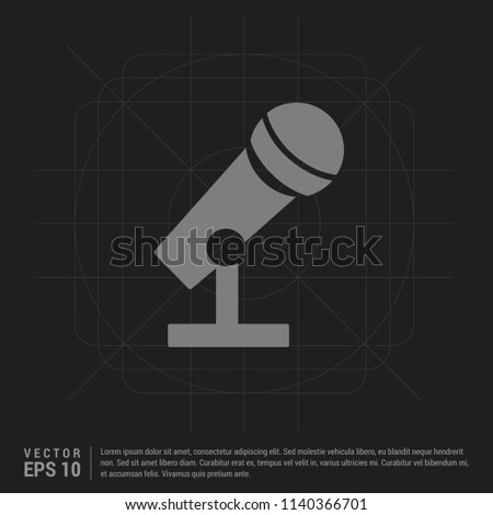 Microphone Icon - Black Creative Background - Free vector icon