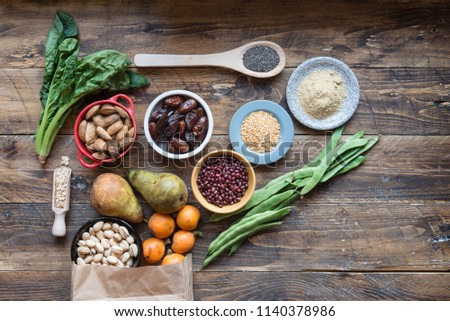 Different fiber aliments Royalty-Free Stock Photo #1140378986