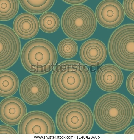 Seamless vector gradient rounds green pattern for fabric, ceramic, textile, wrapping, craft