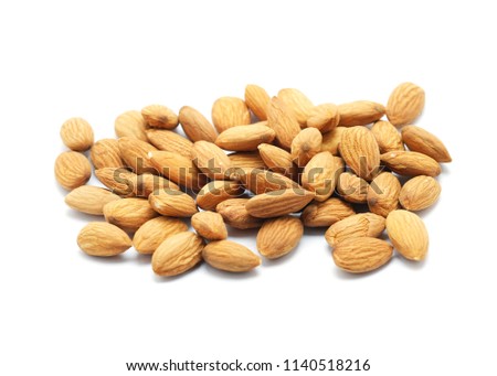 Almond isolated on white background.