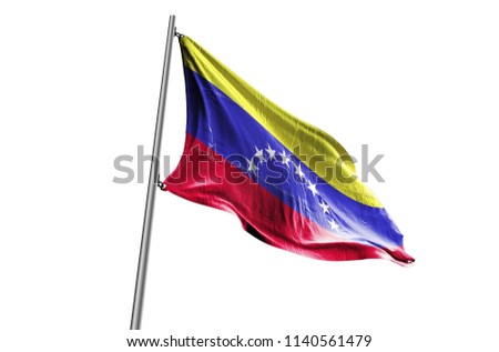 Venezuela Flag waving white background