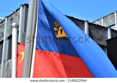 The flag of Lichtenstein