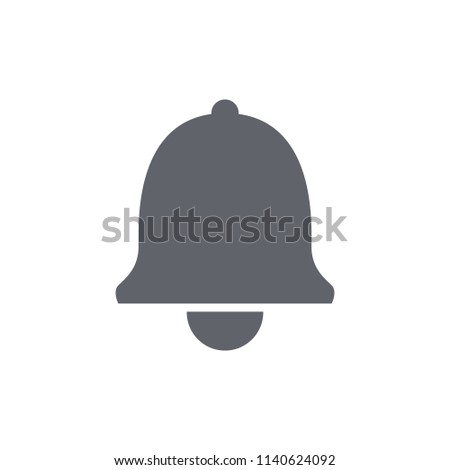 Bell icon in trendy flat style isolated on white background