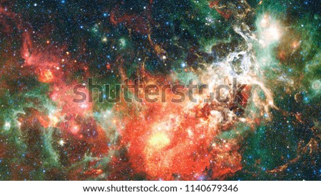 Nebula and stars in deep space. Elements of this image furnished by NASA.