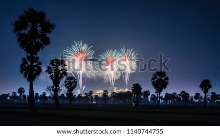 Phra Nakhon Khiri Khao Wang fireworks Festival, in Phetchaburi, Thailand.