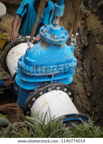 Installation of new valves and pipes for better water supply