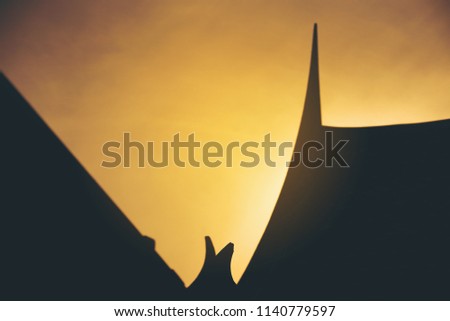 Thailand roof silhouette
