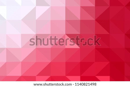 Light Red vector triangle mosaic template. A sample with polygonal shapes. Completely new template for your banner.