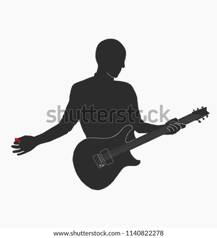 shadow of guitarist