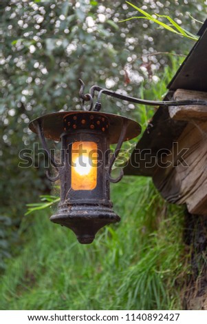 Old model lantern of the house