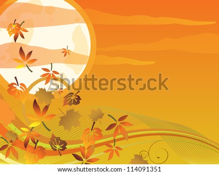 Autumnal leaves - vector