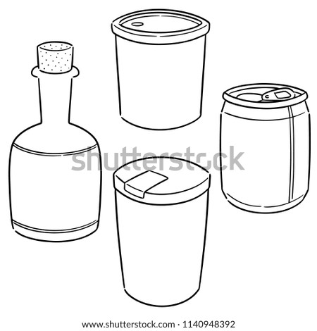 vector set of beverage