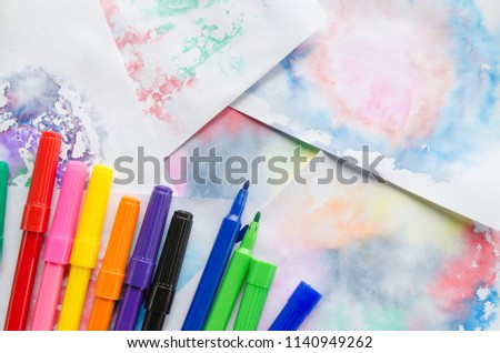 Pastel with paper color for painting.