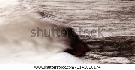 homage to Dalí, surrealistic photography of waves at low shutter speed to give a feeling of movement with flou effect, abstract background,