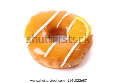 Orange Donut isolated on white background