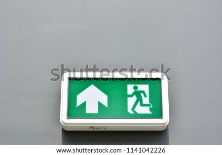 fire exit sign for background