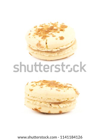 Sweet macaroon confection isolated