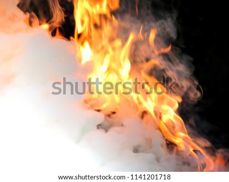 Fire and smoke background 