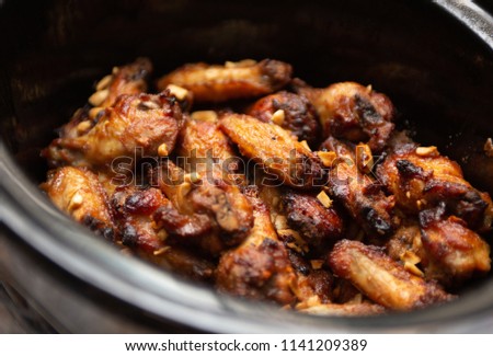 Peanut Butter Jelly Wings for a Chicken wing competition Royalty-Free Stock Photo #1141209389