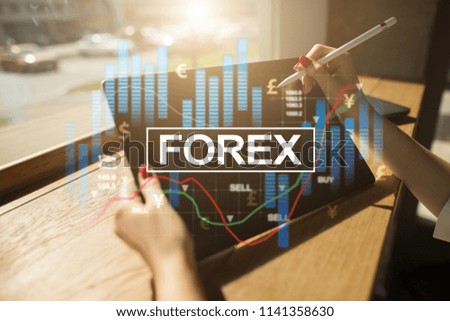 Forex trading, Online investment. Business, internet and technology concept.