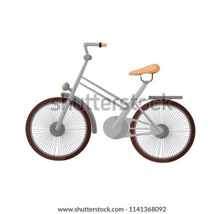Bike symbol vector illustration.  Sport bicycle icon isolated on white background.