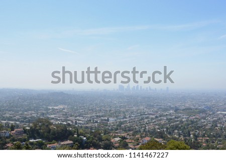 Wonderful landscape  view of Los Angeles cities in USA.