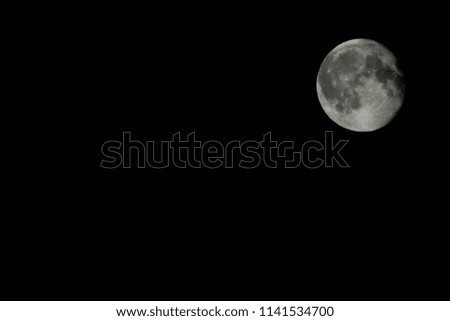 moon on black background