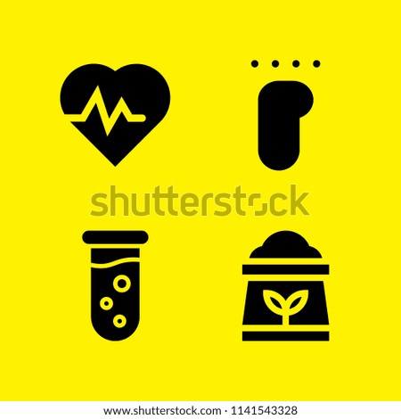 medicine icon set. With test tube, fertilizer and body parts  vector icons for graphic design and web