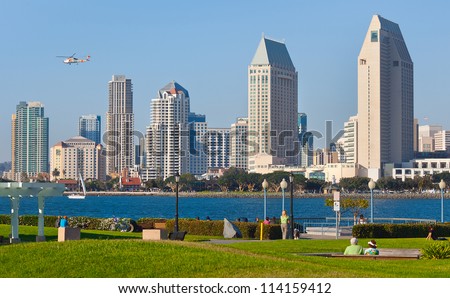Downtown City of San Diego, California Cityscape