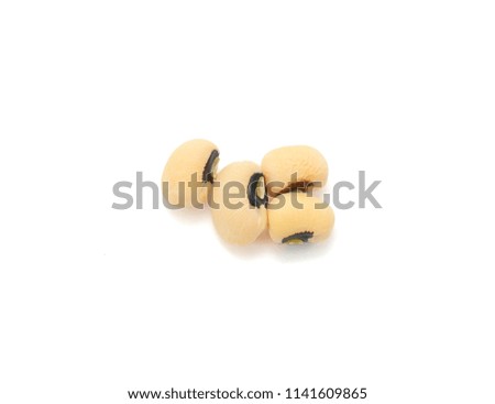 black eyed peas beans isolated on a white background